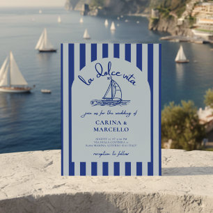 Amalfi Coast Amore: La Dolce Vita Boog Bruiloft Kaart