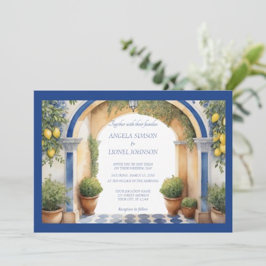 Amalfi Coast Archway Mediterraan uitzicht Kaart (Staand voorkant)