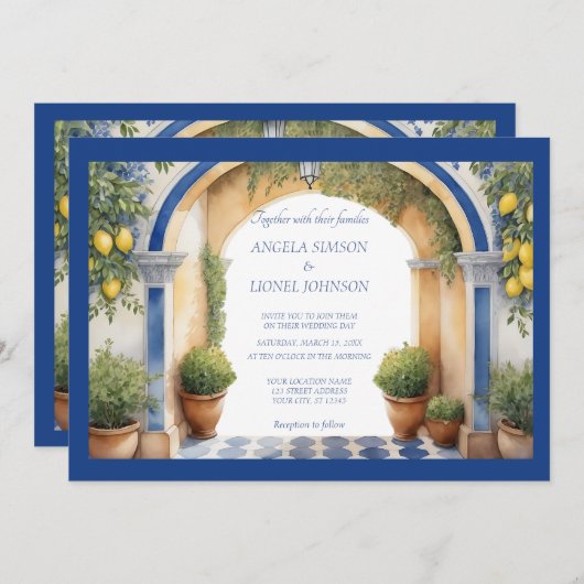 Amalfi Coast Archway Mediterraan uitzicht Kaart (Voorkant / Achterkant)