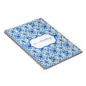 Amalfi Coast Blauw Witte Tegels Italië Notitieboek (Rechterzijde)