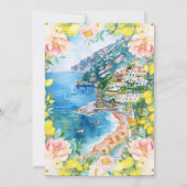 Amalfi Coast Blauwe tegels Italiaans Huwelijk Kaart (Achterkant)