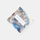 Amalfi Coast Blue Tegels Italië gepersonaliseerde  Servet (Hoek)