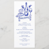 Amalfi Coast Bon Appetit Wijn & Kaas Bruiloft Menu (Voorkant)