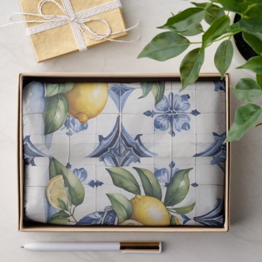 Amalfi Coast Bowl van citroenen Tissuepapier (Geschenk)