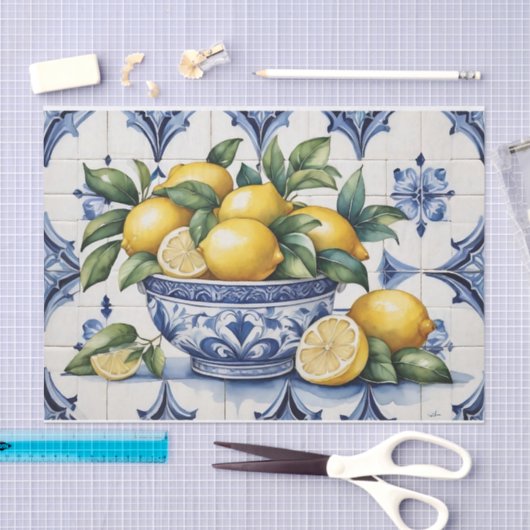 Amalfi Coast Bowl van citroenen Tissuepapier (Craft)