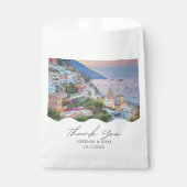 Amalfi Coast bruiloft Positano gepersonaliseerd Bedankzakje (Voorkant)