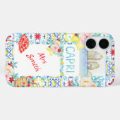 Amalfi Coast Capri Blue Tiles Bridal Case-Mate iPhone Case (Achterkant (horizontaal))