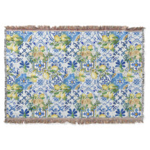 Amalfi Coast Citroen Majolica Patroon Worpdeken