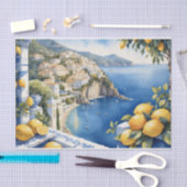 Amalfi Coast Citroenen Mediterraan Uitzicht Tissuepapier (Craft)
