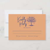 Amalfi Coast Citrus Orange Wedding RSVP Kaartje (Voorkant)