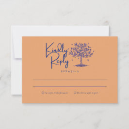 Amalfi Coast Citrus Orange Wedding RSVP Kaartje