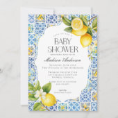 Amalfi Coast Coastal Italiaans Baby shower Uitnodi Kaart (Voorkant)