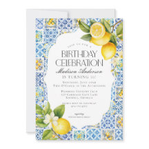 Amalfi Coast Coastal Italiaanse Verjaardag uitnodi