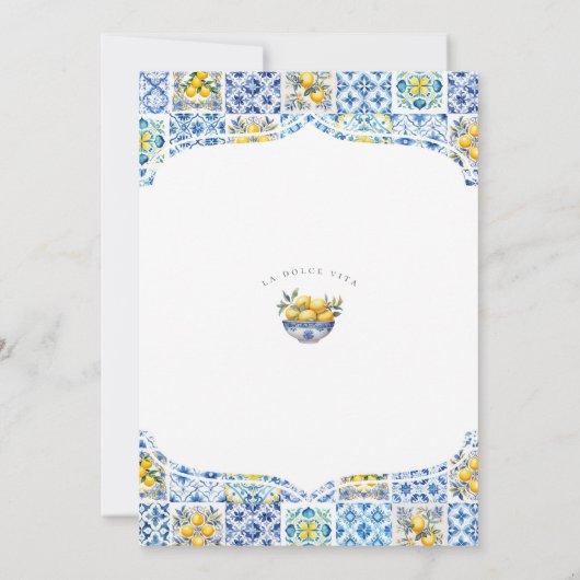 Amalfi Coast Coastal Italiaanse Verjaardag uitnodi Kaart (Achterkant)