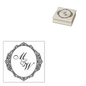 Amalfi Coast Crest Monogram Huwelijk Rubberstempel (Gestempeld)