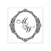 Amalfi Coast Crest Monogram Huwelijk Rubberstempel (Afrduk)