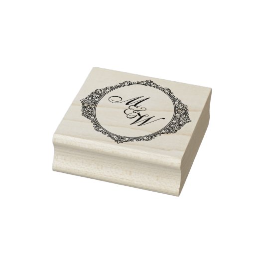 Amalfi Coast Crest Monogram Huwelijk Rubberstempel (Stempel)