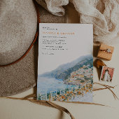 Amalfi Coast Destination Wedding Invitation Kaart