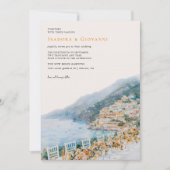 Amalfi Coast Destination Wedding Invitation Kaart (Voorkant)