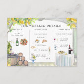 Amalfi Coast | Geïllustreerde bruiloft weekend det Informatiekaartje (Voorkant)