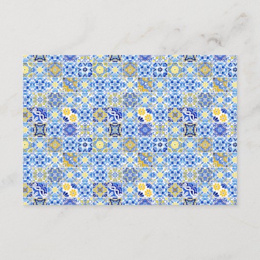 Amalfi Coast | Geïllustreerde bruiloft weekend det Informatiekaartje (Achterkant)