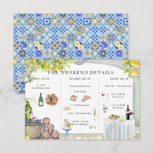 Amalfi Coast   Geïllustreerde bruiloft weekend det Informatiekaartje