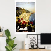  Amalfi Coast Italia - reisposter Poster (Thuiskantoor)