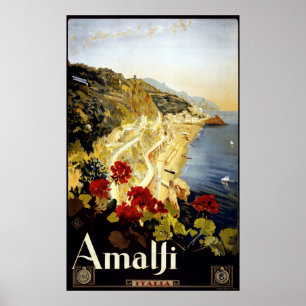 Amalfi Coast Italia Reizen Poster