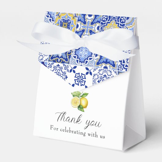 Amalfi Coast Italiaans Baby shower Bedankdoosjes (Voorkant Zijde)