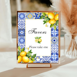Amalfi Coast Italiaans Baby shower Favors Poster