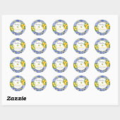 Amalfi Coast Italiaans Baby shower gunst Ronde Sticker (Vel)