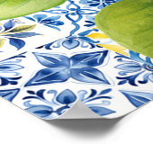 Amalfi Coast Italiaans Baby shower Welkomstbord Poster (Hoek)