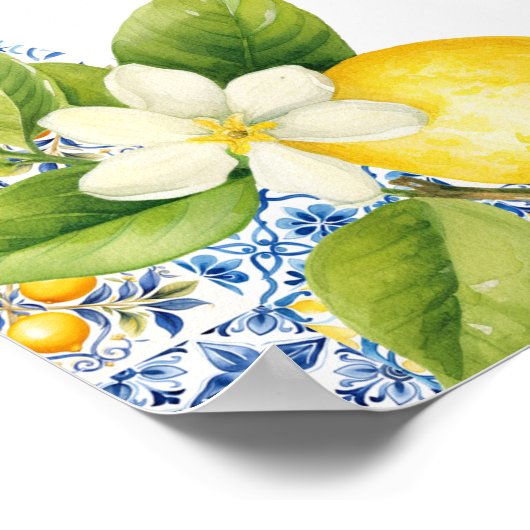 Amalfi Coast Italiaans Verjaardagsfeestje Welkomst Poster (Hoek)