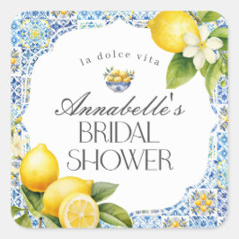 Amalfi Coast Italiaans Vrijgezellenfeest Envelop Vierkante Sticker