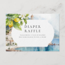 Amalfi Coast Italiaanse citroen luier Raffle Informatiekaartje