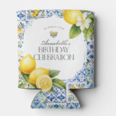 Amalfi Coast Italiaanse verjaardagsfeestje Barware Blikjeskoeler (Achterkant)