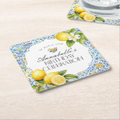 Amalfi Coast Italiaanse Verjaardagsfeesttafel Deco Kartonnen Onderzetters (Schuin)