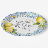 Amalfi Coast Italiaanse Verjaardagsfeesttafel Deco Papieren Bordje (Gekanteld)