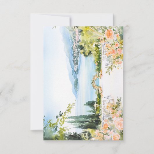 Amalfi Coast Italië Blauwe Vespa Flat Dank u kaart (Achterkant)