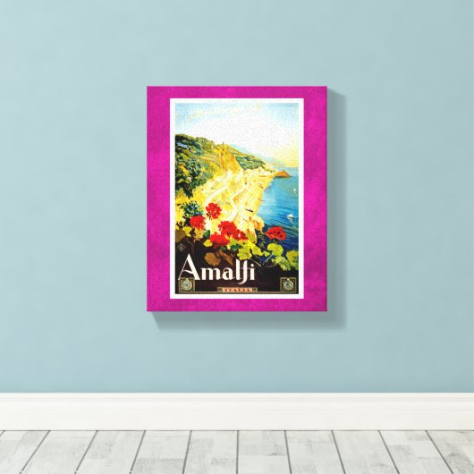 Amalfi Coast, Italië Canvas Afdruk (Insitu (Houten vloer))