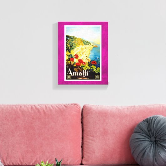 Amalfi Coast, Italië Canvas Afdruk (Insitu (Woonkamer))