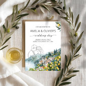 Amalfi Coast Italië Huwelijksuitnodiging Lemon Sum Kaart