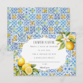 Amalfi Coast Italië Luier Raffle Uitnodiging invoe Informatiekaartje (Voorkant / Achterkant)