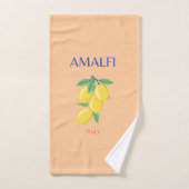 Amalfi Coast, Italië, Reiskunst, Pastel, Oranje Bad Handdoek (Handdoek)