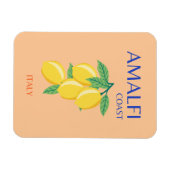 Amalfi Coast, Italië, Reiskunst, Pastel, Oranje Magneet (Horizontaal)