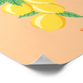 Amalfi Coast, Italië, Reiskunst, Pastel, Oranje Poster (Hoek)