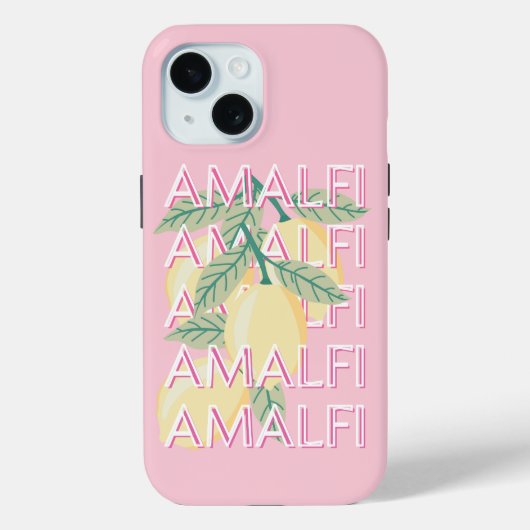 Amalfi Coast, Italië, Reiskunst, Preppy, Roze Case-Mate iPhone Case (Achterkant)