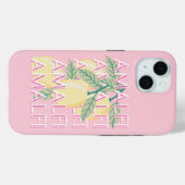 Amalfi Coast, Italië, Reiskunst, Preppy, Roze Case-Mate iPhone Case (Achterkant (horizontaal))