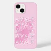 Amalfi Coast, Italië, Reiskunst, Preppy, Roze Case-Mate iPhone Case (Achterkant)