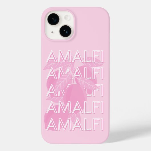 Amalfi Coast, Italië, Reiskunst, Preppy, Roze Case-Mate iPhone Case (Achterkant)